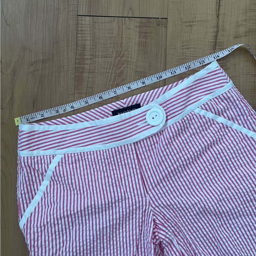 Rare Vintage Pink and White Striped Blazer and Low Rise Capri Pants Set Size 2 - Picture 6 of 11